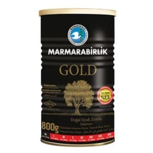 Marmarabirlik Less Salty Black Olives in Brine XL 6x800g