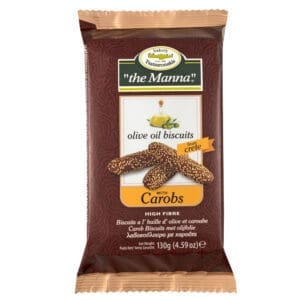Manna Cretan Olive Oil Biscuits with Carob 12x130g