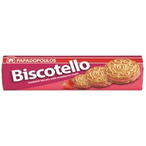 Papadopoulos Strawberry Sandwich Biscuits 12x200g