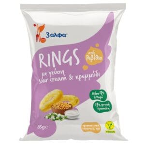 3alfa Sour Cream & Onion Flavoured Chickpea Rings 8x85g