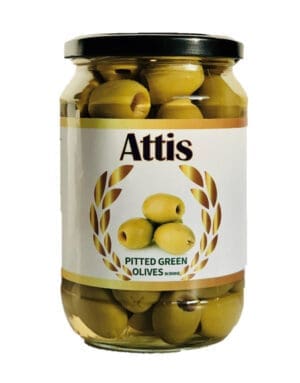 Attis Pitted Green Olives 6x720cc