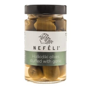 Nefeli Green Halkidiki Olives Stuffed with Garlic 6x300ml