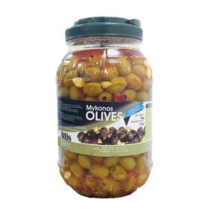 Attis Mykonos Pitted Hot Green Olives 4x2kg