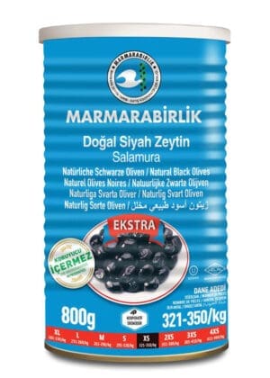 Marmarabirlik Black Olives in Brine S 6x800g