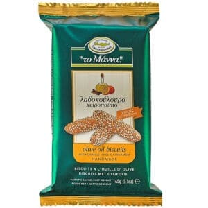 Manna Cretan Olive Oil Biscuits with Orange & Cinnamon 12x145g