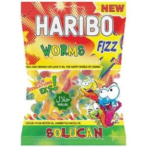 Haribo Fizzy Worms 24x80g