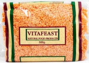 Vitafeast Split Red Lentils 12x450g
