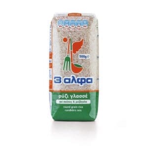 3alfa Glasse  Round Grain White Rice 20x500g