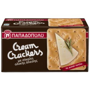 Papadopoulos Cream Crackers with Wholegrain Rye 12x175g