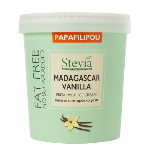 Papaphilippou Fat Free No Added Sugar Vanilla Ice Cream 6x850ml