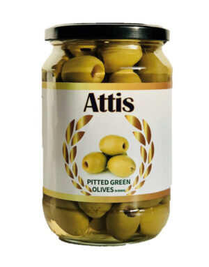 Attis Pitted Green Olives 6x720cc