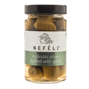 Nefeli Green Halkidiki Olives Stuffed with Garlic 6x300ml