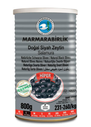 Marmarabirlik Black Olives in Brine L 6x800g