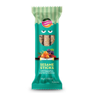 Jannis Sesame Sticks with Hippophae Goji Berries & Aronia 6x48g