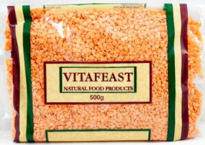 Vitafeast Split Red Lentils 12x450g