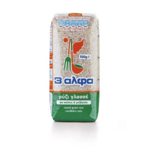 3alfa Glasse  Round Grain White Rice 20x500g